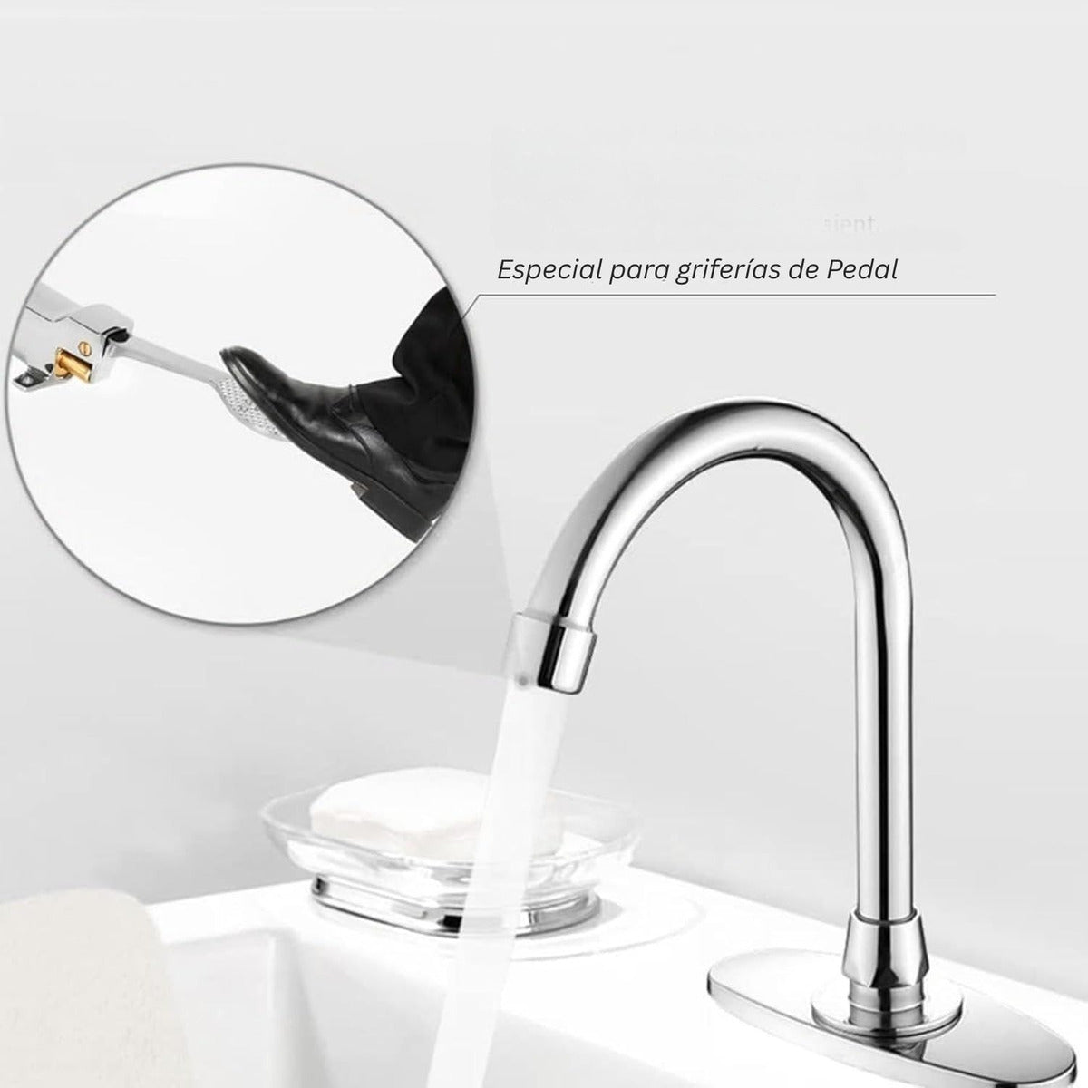 Cuello Griferia Para Valvula De Pedal Giratorio