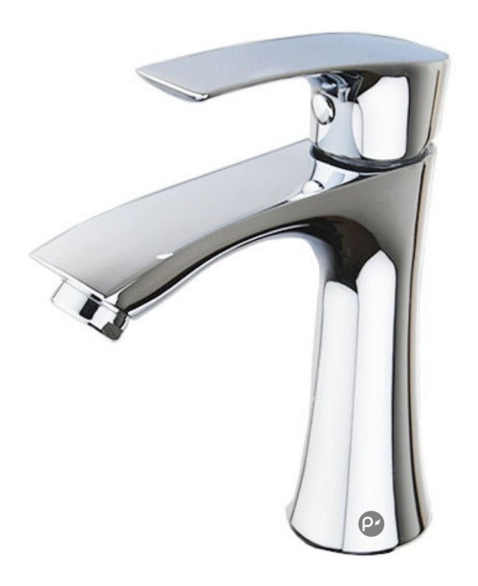 Llave Lavamanos Cuadrado Poste Curvo Metálico De Alta Calidad