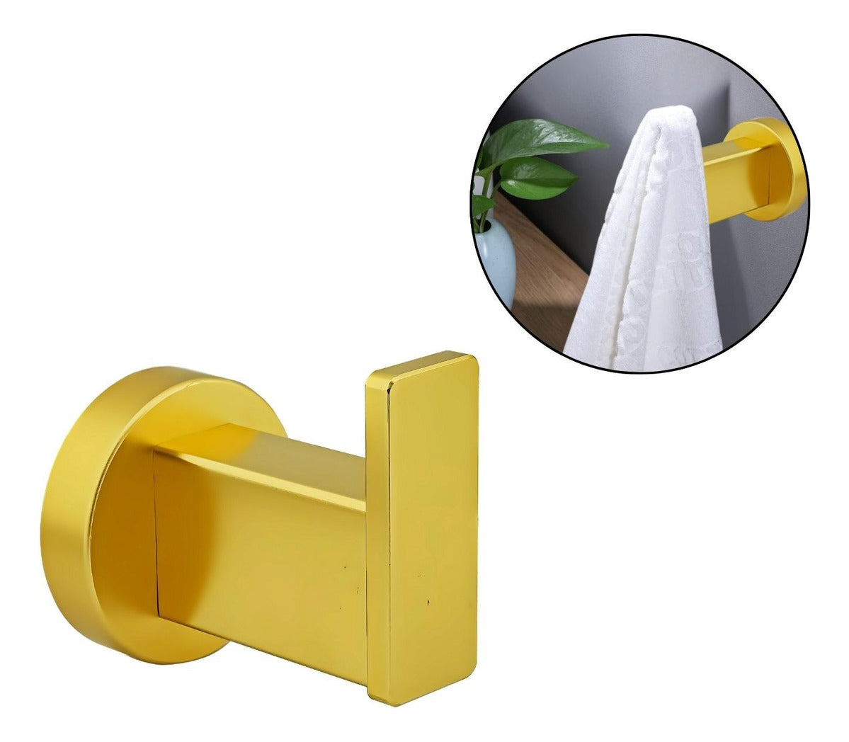 Gancho Perchero Dorado Aluminio- Inoxidable de Alta Calidad