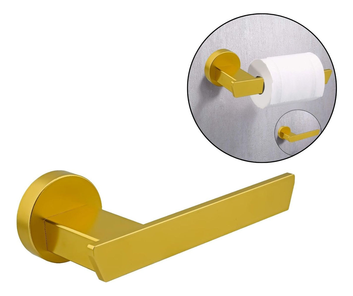 Portarrollos L. Amatista Dorado Aluminio - Alta Calidad