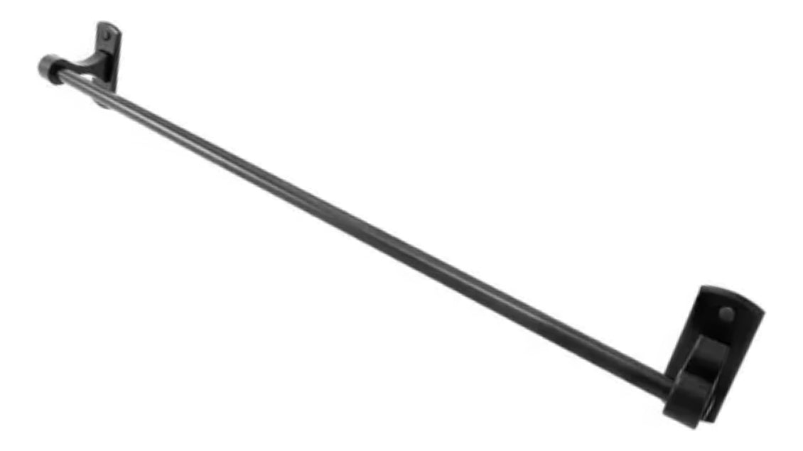 Toallero Barra de 60 cm - Base Rectangular en Aluminio Color Negro