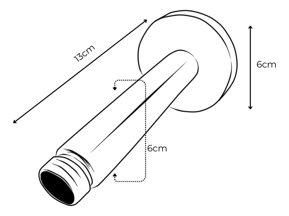Tubo Techo Metálico Regadera 10cm Redondo