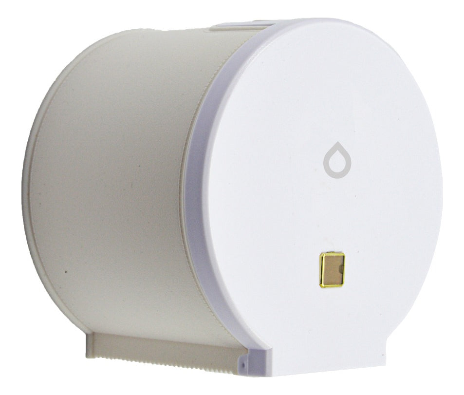 Dispensador de Papel Higi‚nico en ABS con Bot¢n Blanco