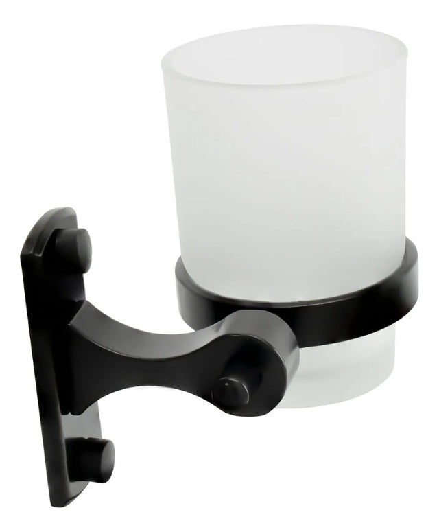 Portavasos Base Rectangular en Aluminio Color Negro