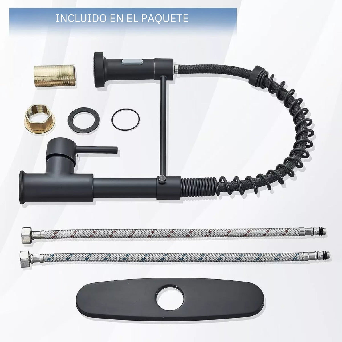 Monocontrol Lavaplatos Flexible Negro Mate