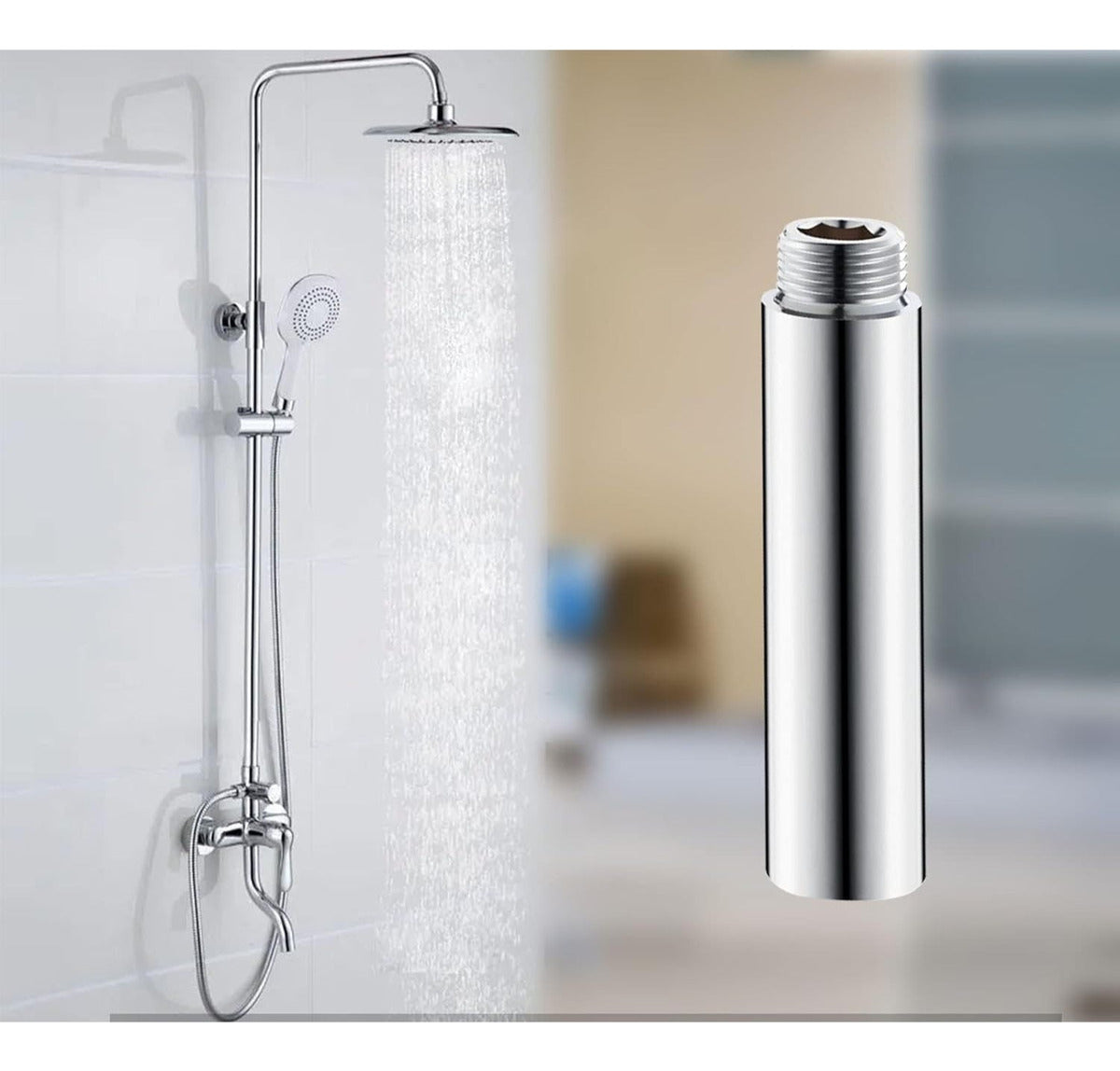 Extensor 1/2" NPT Macho Hembra 6cm Acero