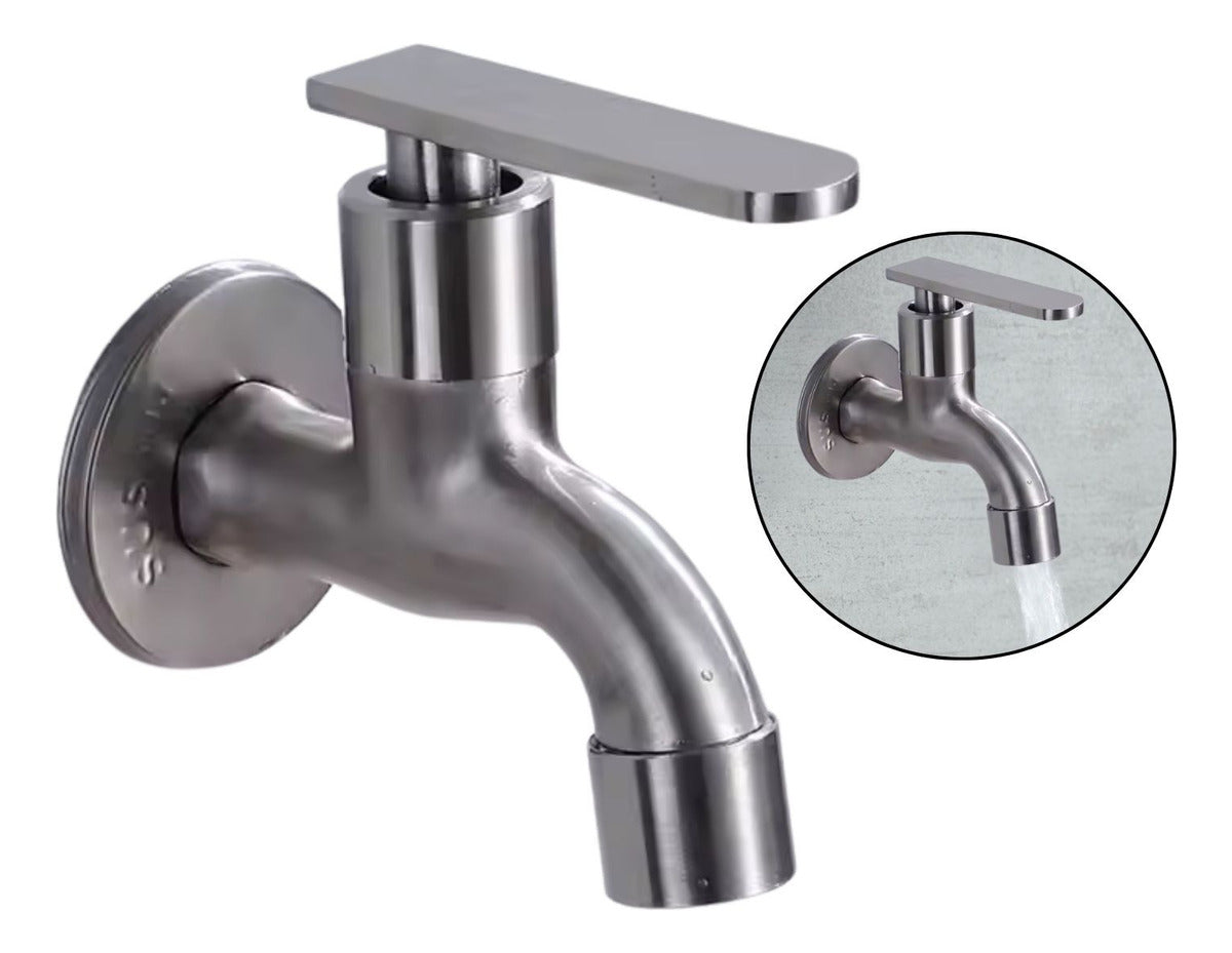 Llave de Acero Inoxidable Terminal, Cocina, Baño, Lavadora, Jardín