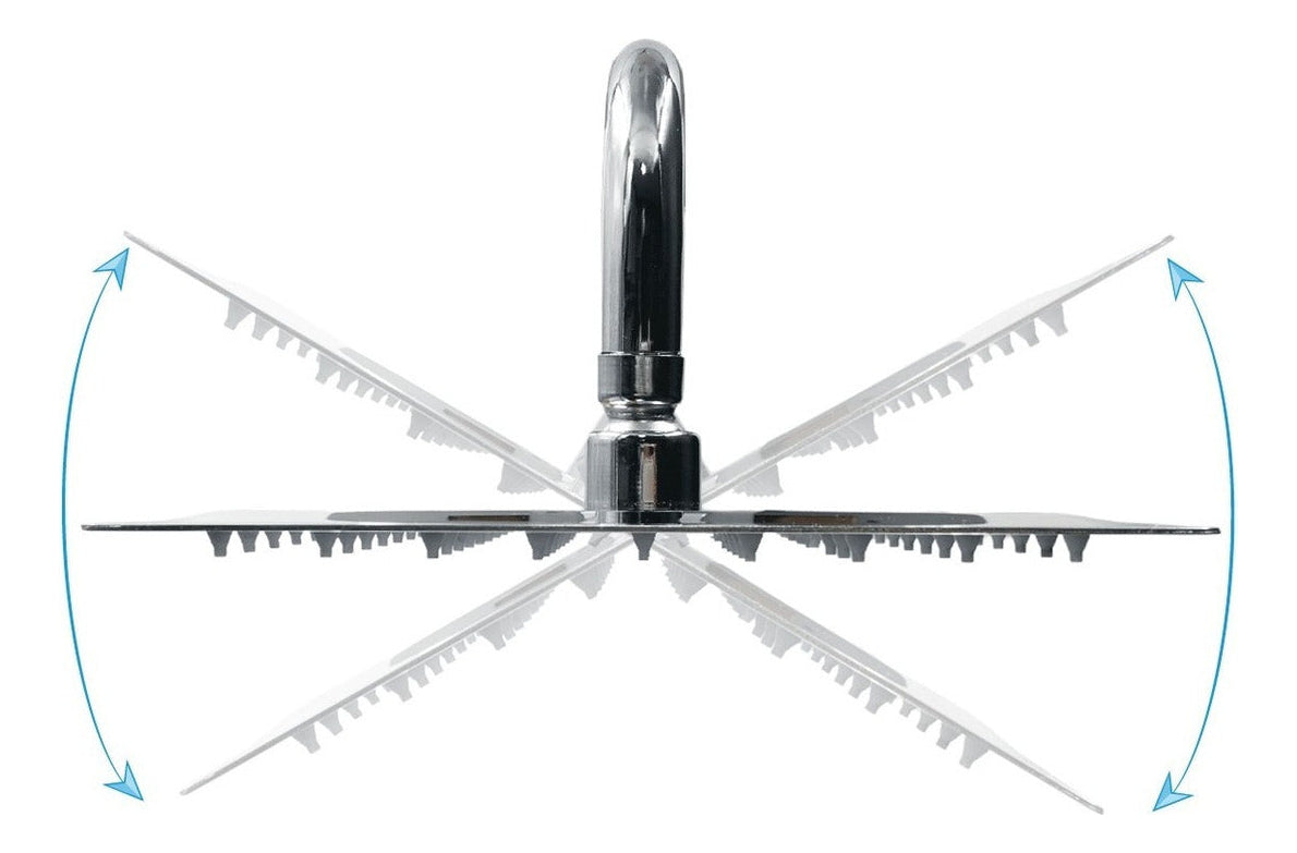 Regadera Ducha Metalica Cuadrada 25 Cms-cromo Incluye Tubo