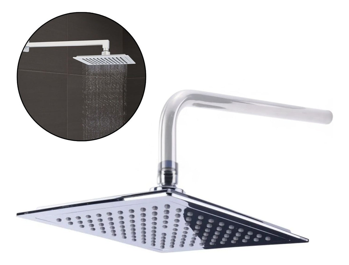 Regadera Cabezote de Ducha en ABS - Cromo Brillante - 22 cm - Sin Tubo