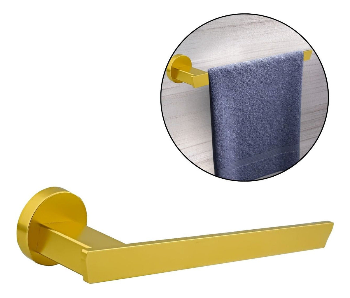 Toallero de Manos Amatista Dorado Aluminio - Alta Calidad