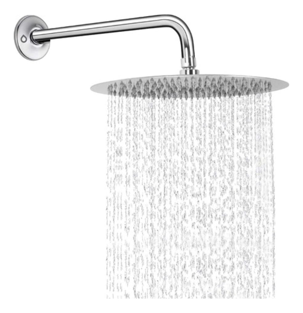 Regadera Acero Ultraplana 20 cms Redonda Alta Calidad Sin Tubo