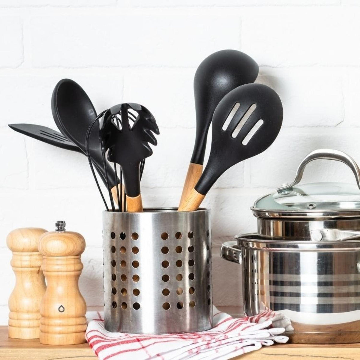 Pimientero Triturador En Madera 13 Cm De Lujo Y Alta Calidad