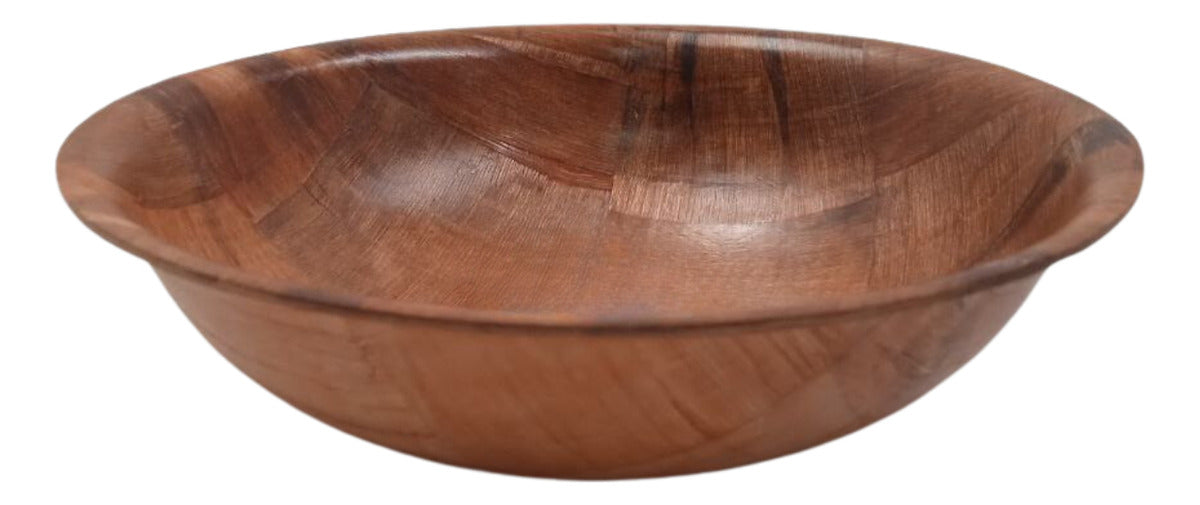 Taza Redonda Estilo Madera Plástica De 15 Cm.