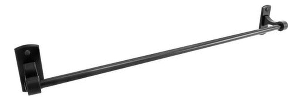 Toallero Barra de 60 cm - Base Rectangular en Aluminio Color Negro