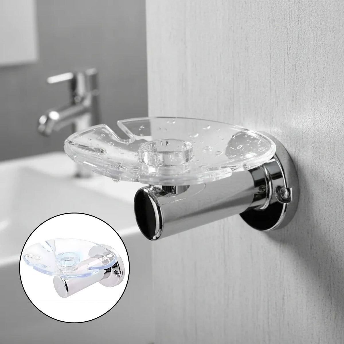 Portacepillos De Baño Pamo Salento Práctico Y Elegante Plateado