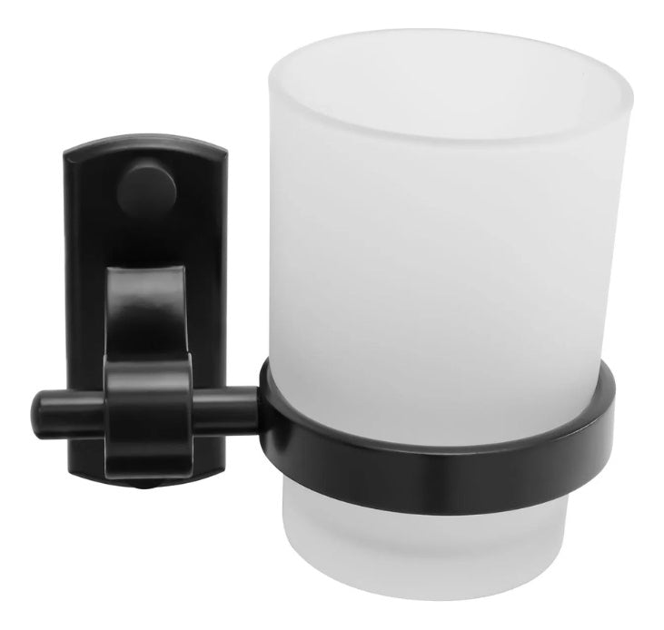 Portavasos Base Rectangular en Aluminio Color Negro