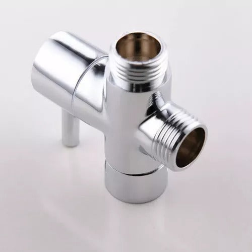 Practico Desviador De Bronce Tipo Registro Ducha Metalico