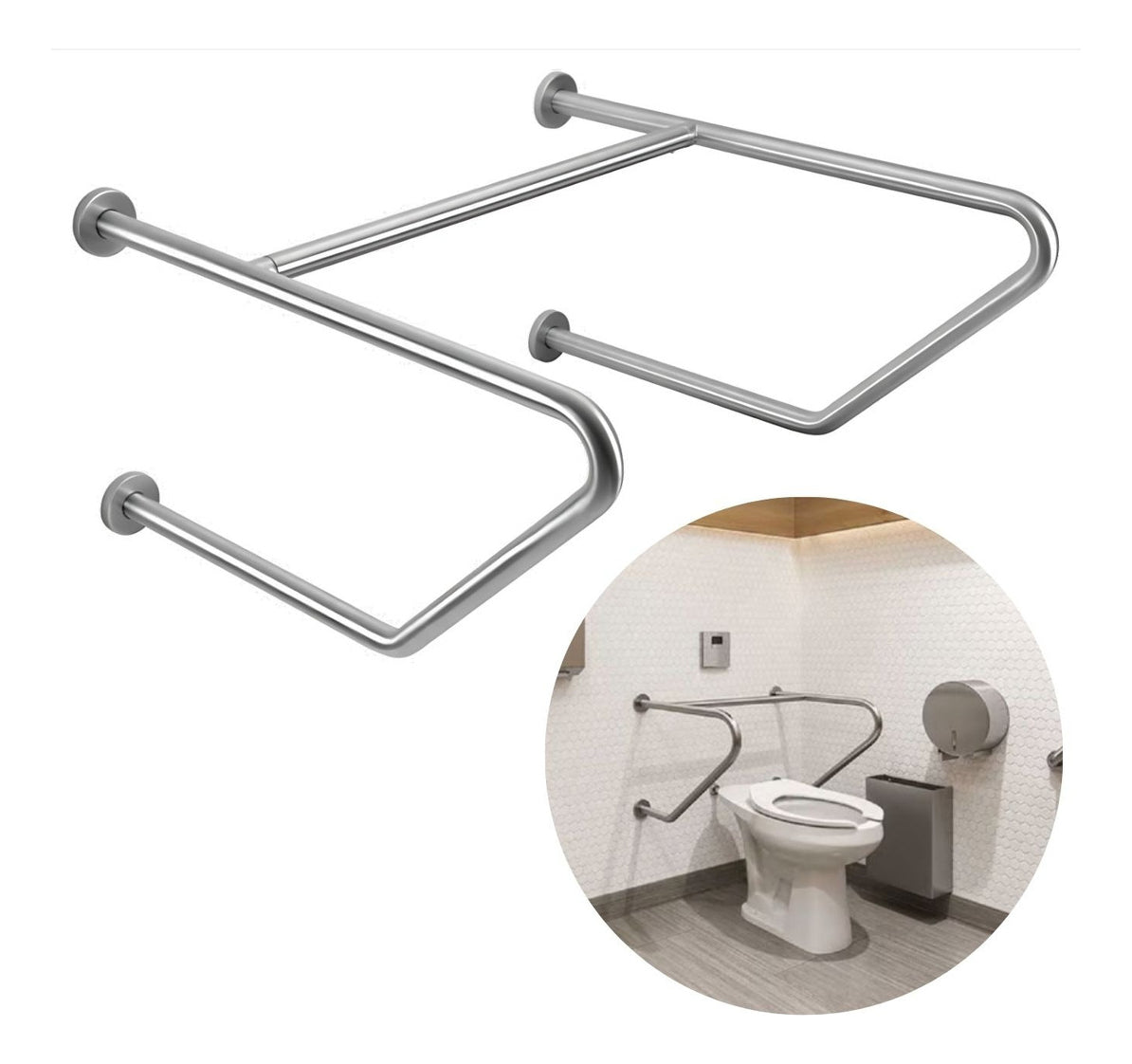 Barra de Seguridad SUS304 para Sanitario - Uso Hogar e Institucional.