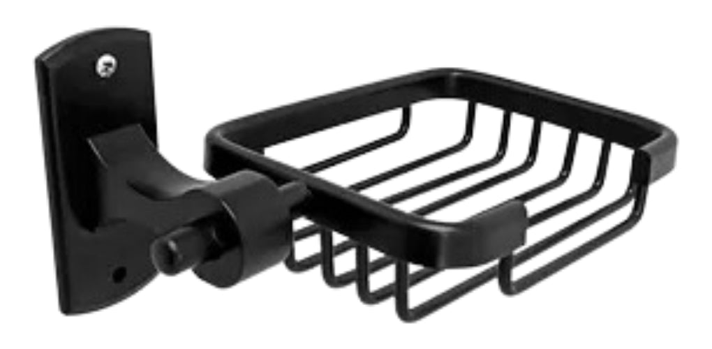 Jabonera Para Baño Black Cuadrada