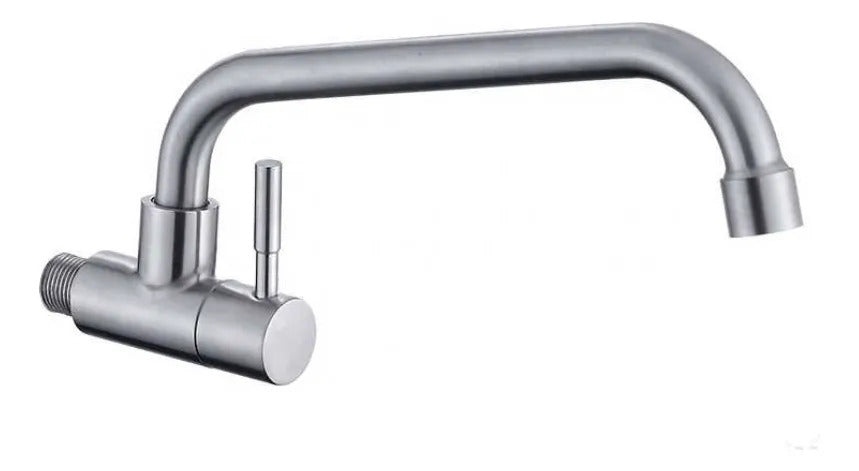 Llave Lavaplatos Pared Agua Fría Acero Inox 304