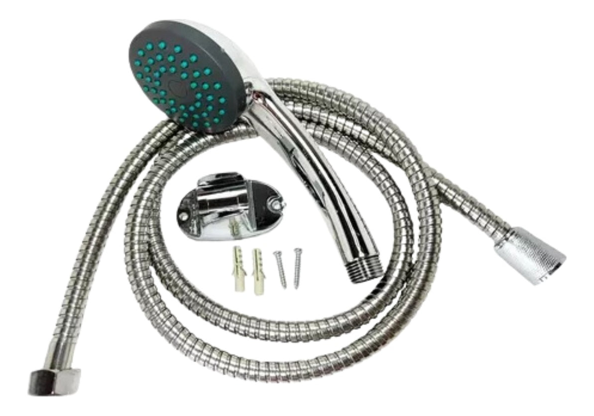 Kit Ducha Telefono Manual Cromado Con Manguera