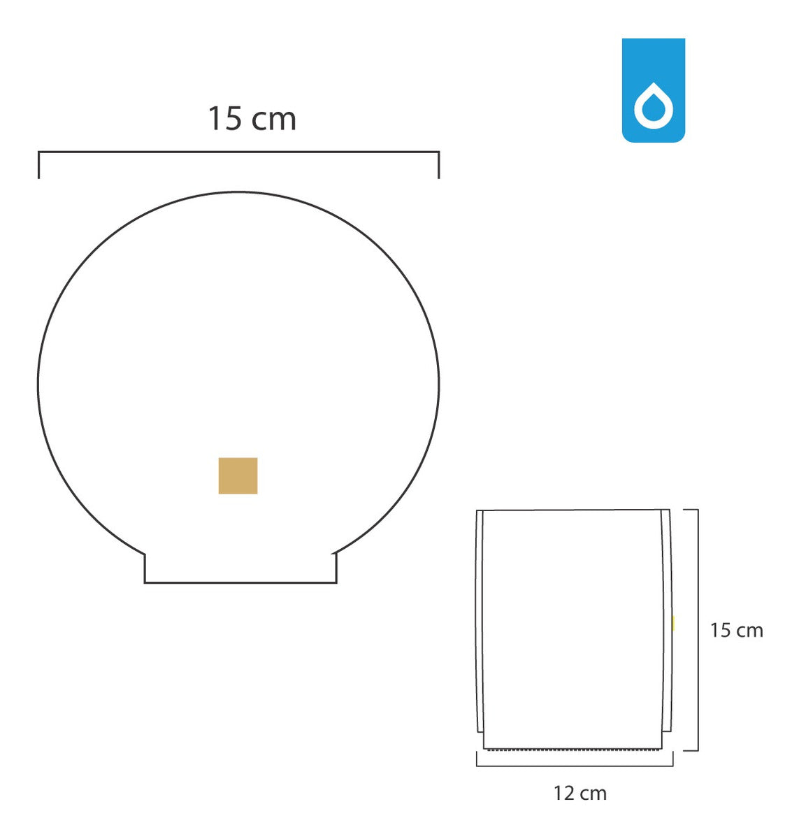 Dispensador de Papel Higi‚nico en ABS con Bot¢n Blanco