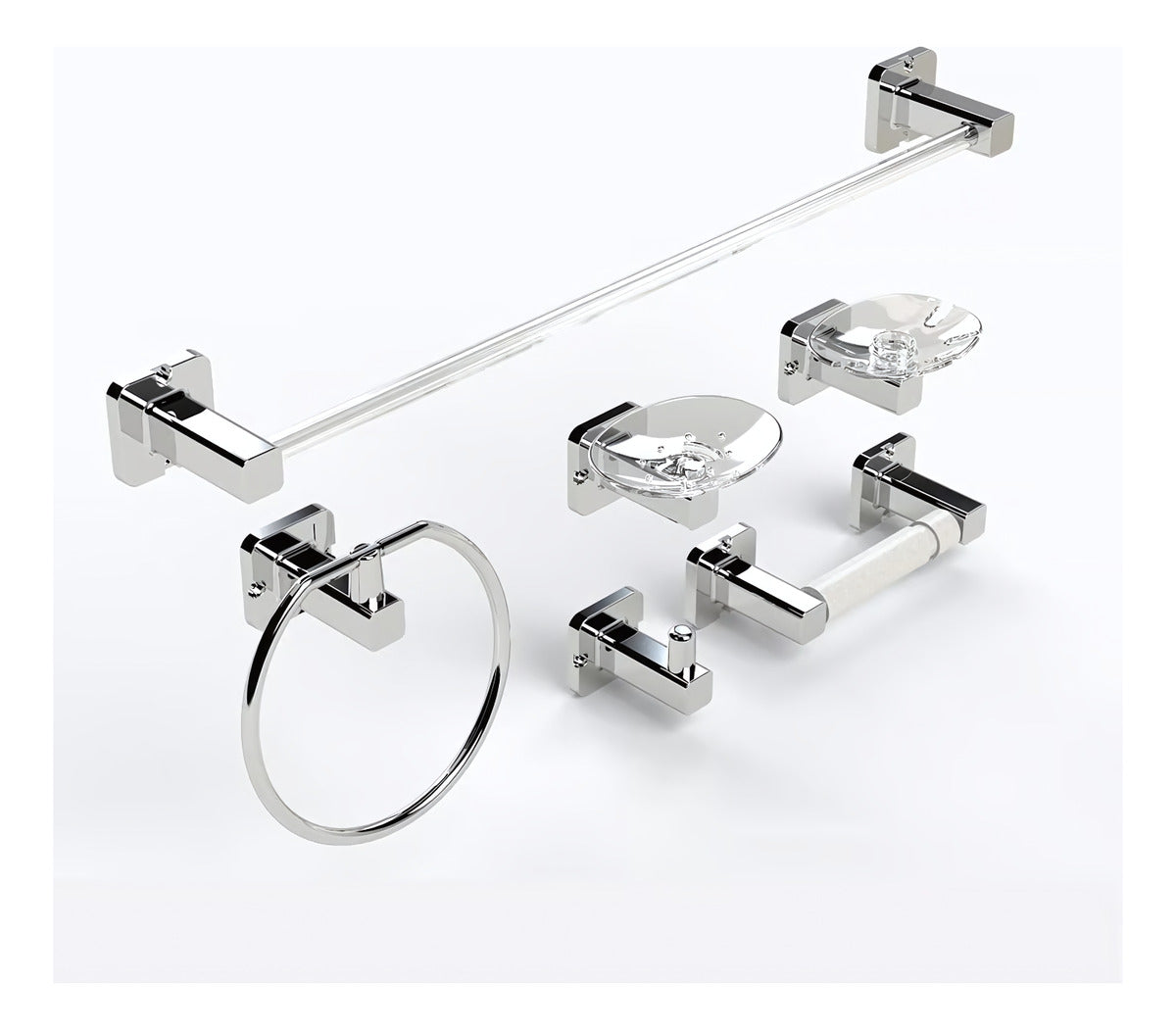 Juego Accesorios Támesis para baño X 6 Piezas