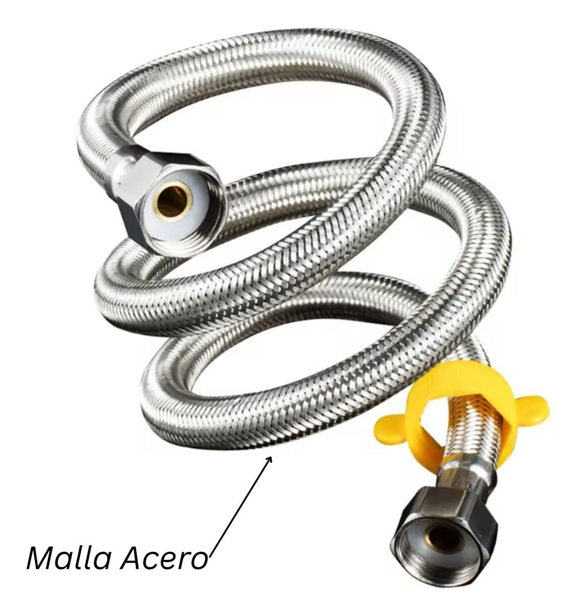 Acople Flexom‚trico 1/2"x1/2" Acero Inoxidable 80 cm