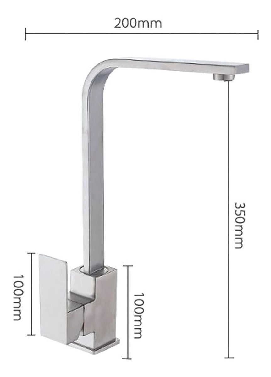 Grifer¡a Lavaplatos Monocontrol Tipo L Satinada Alta Calidad