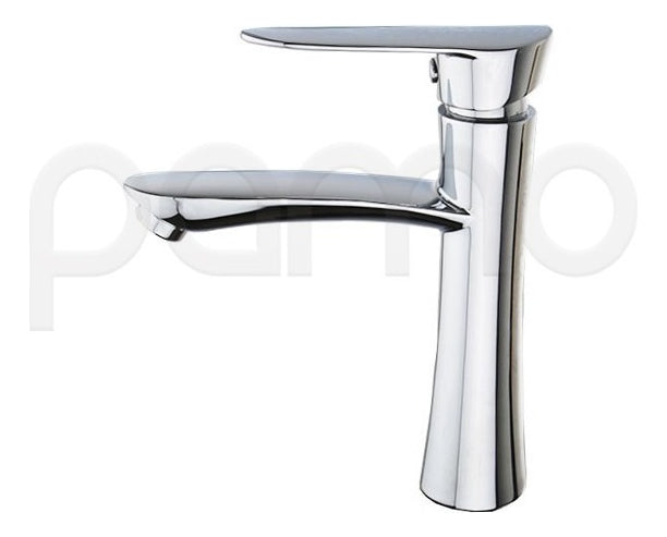 Llave Lavamanos Base Cilíndrico Curvo Manija Antioxidante