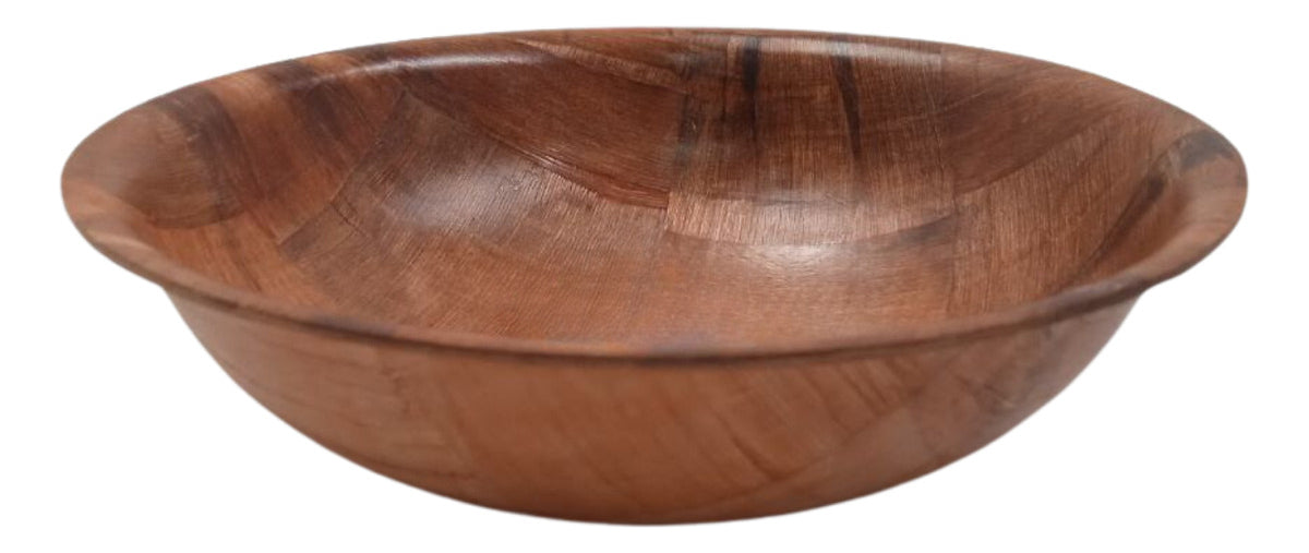 Taza Redonda Estilo Madera Plástica De 15 Cm.