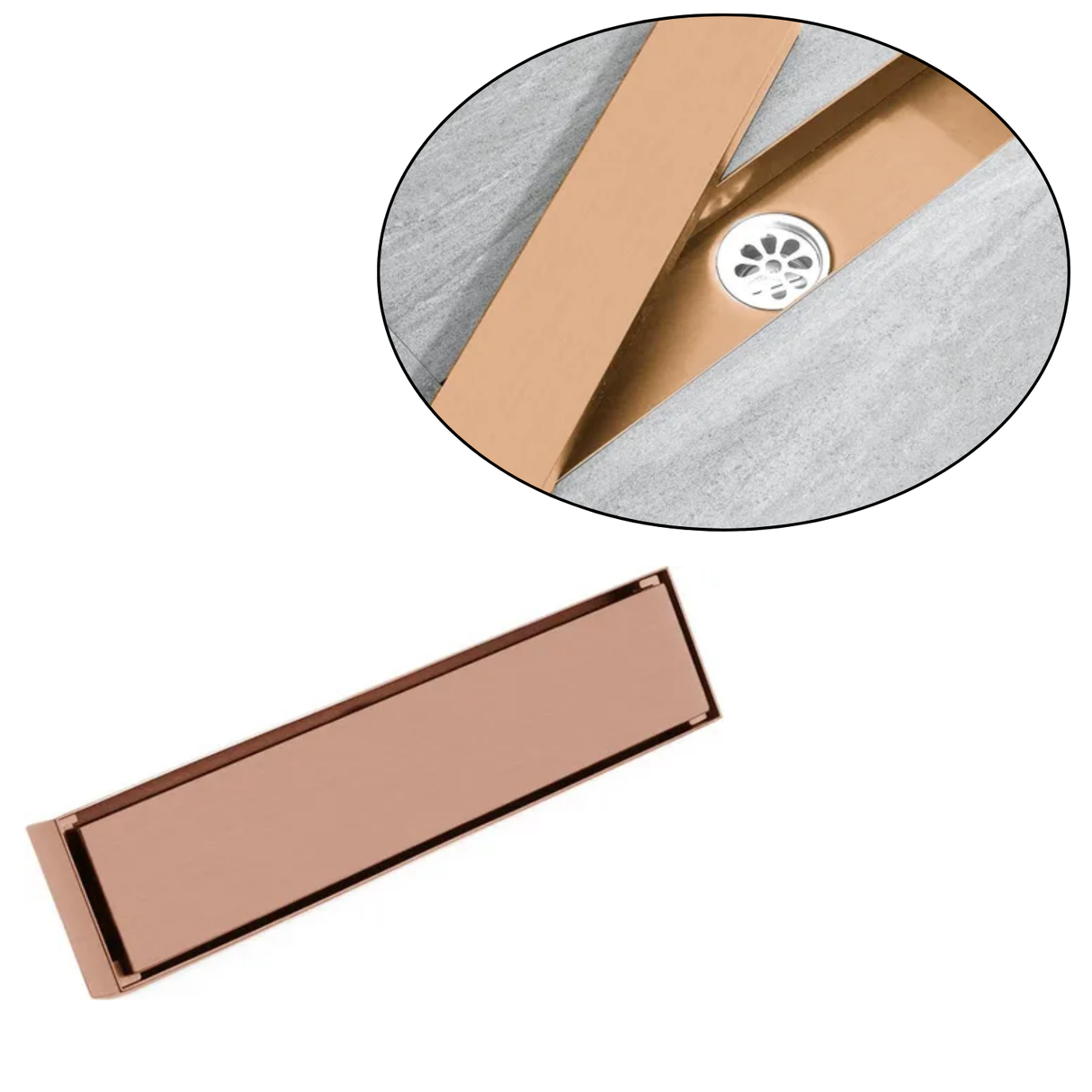 Rejilla Acero 60Cm Panel Oculto Oro Rosa Opaco Antiolor