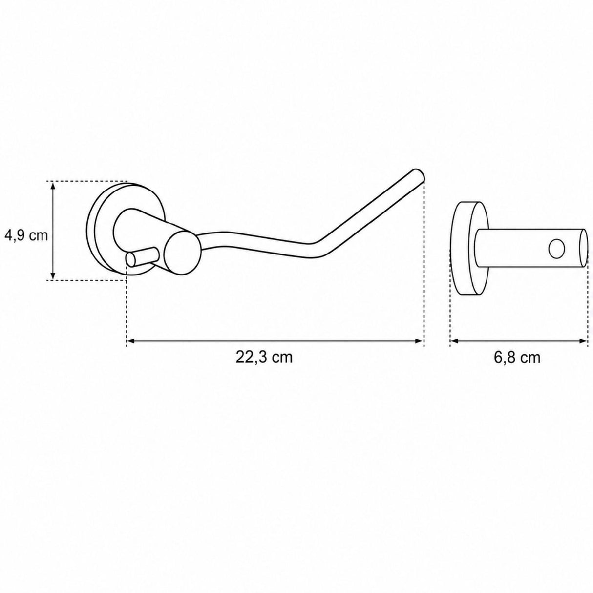 Toallero de Mano Línea Inox Acero Inoxidable Cepillado 22,3 cm