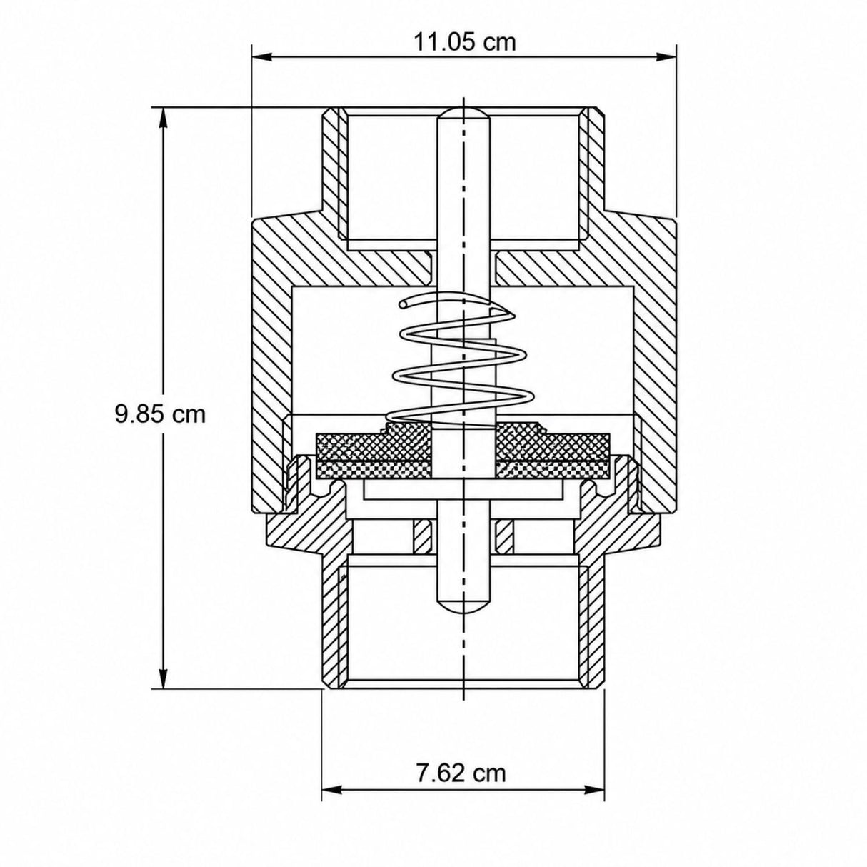 Válvula Check Vertical Pesada 3 Pulgadas en Latón