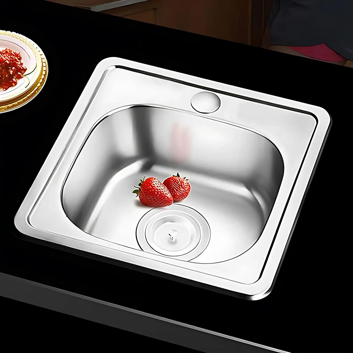 Lavaplatos 38*38 Cms Acero Inoxidable