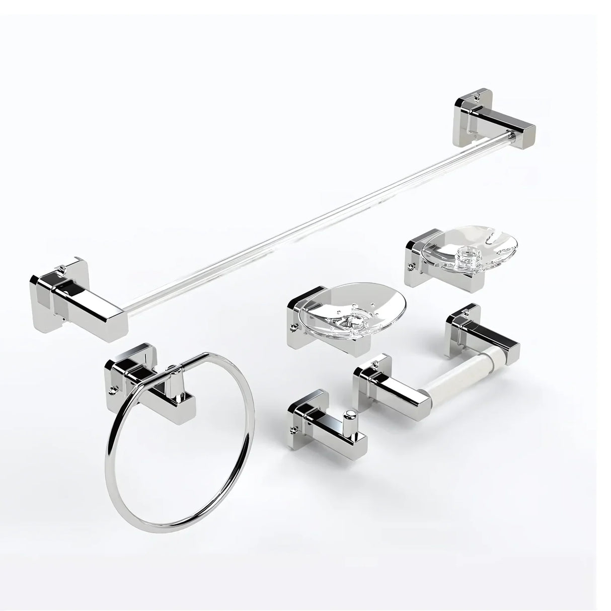 Juego Accesorios Támesis para baño X 6 Piezas