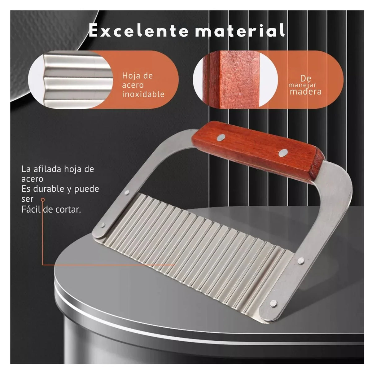 Cortador Multiusos Ondulado De Lujo Alta Calidad.