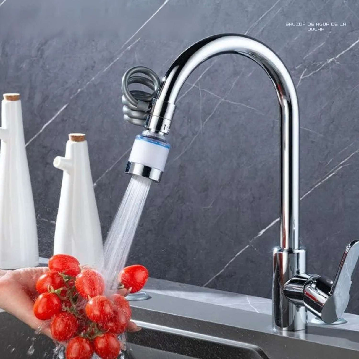 Filtro Purificador de Agua para Grifo con Manguera Flexible