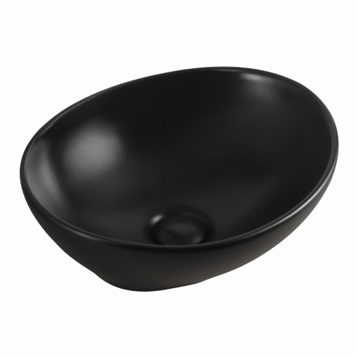 Lavamanos Ovalado Negro Mate 41 × 33,5 cm — vista 2