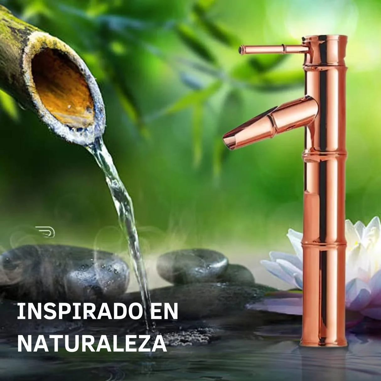 Grifería Monocontrol Cascada Alto Bambú