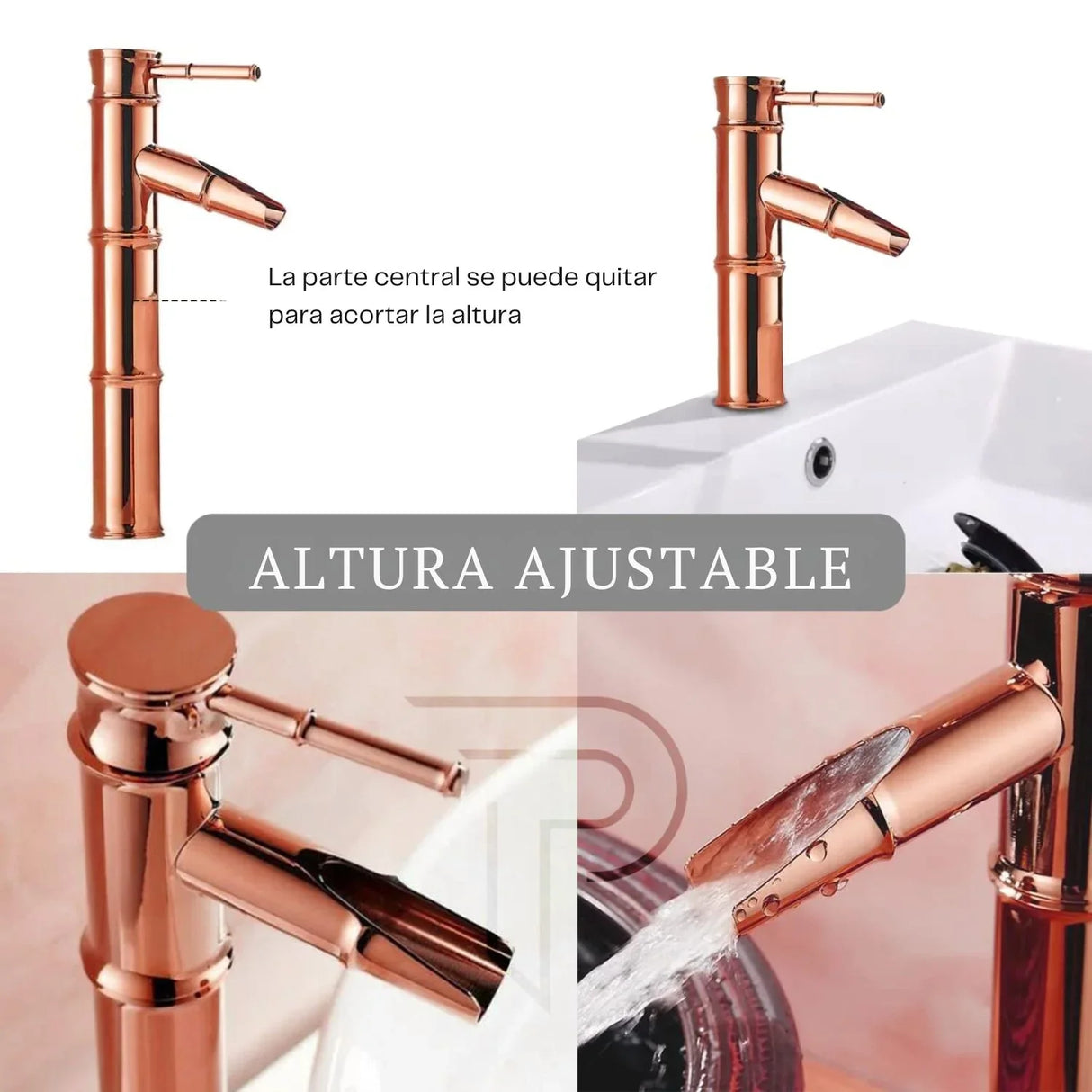 Grifería Monocontrol Cascada Alto Bambú