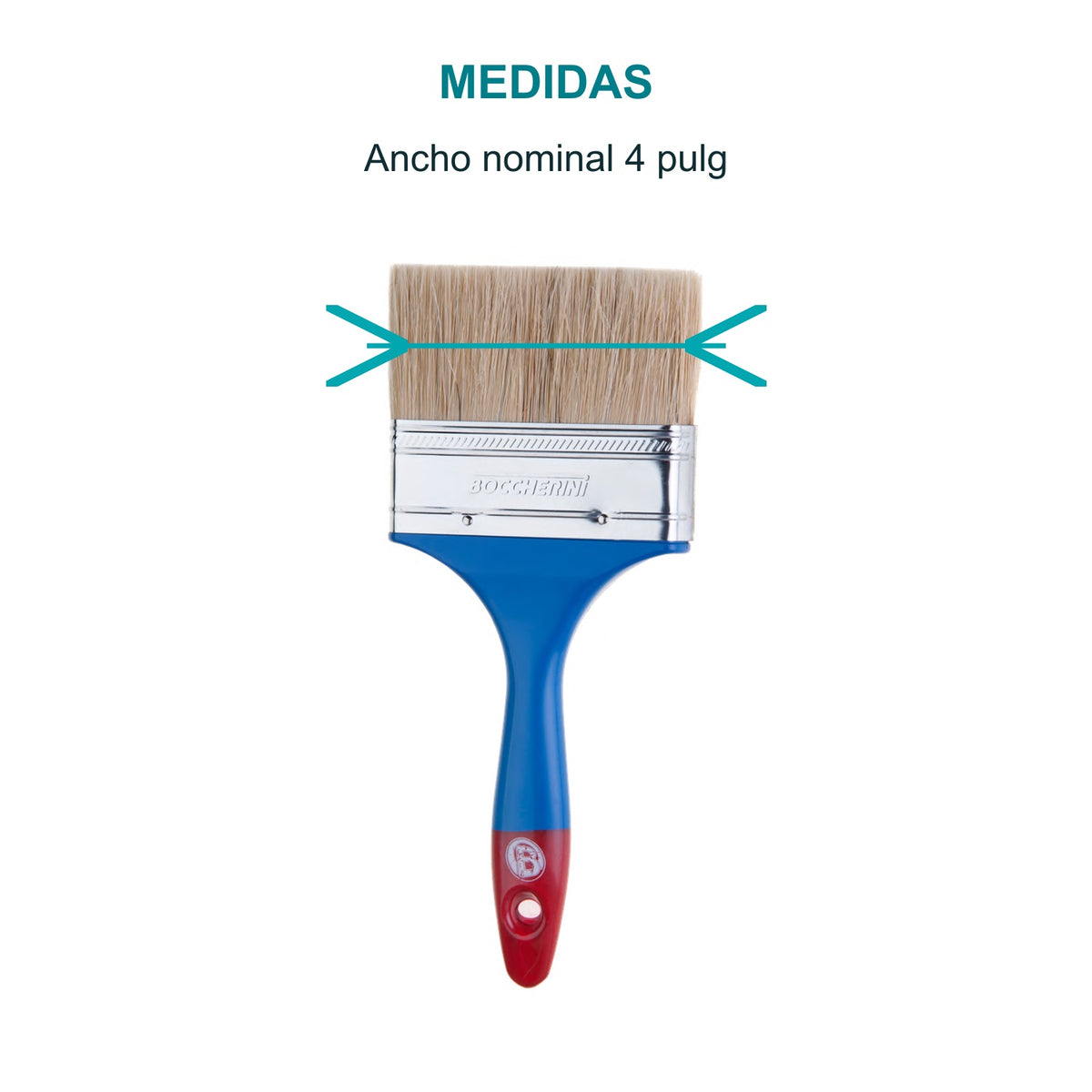 Medidas de Brocha para pintura de 4 pulgadas con mango plástico