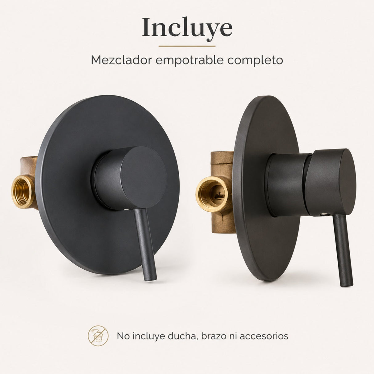 Contenido del paquete: mezclador empotrable completo