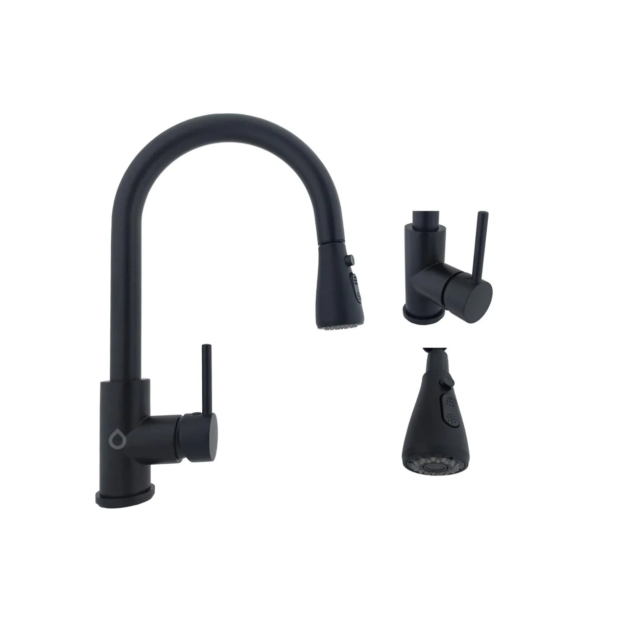 Grifo Monocontrol Lavaplatos Out Matte Cuello Curvo