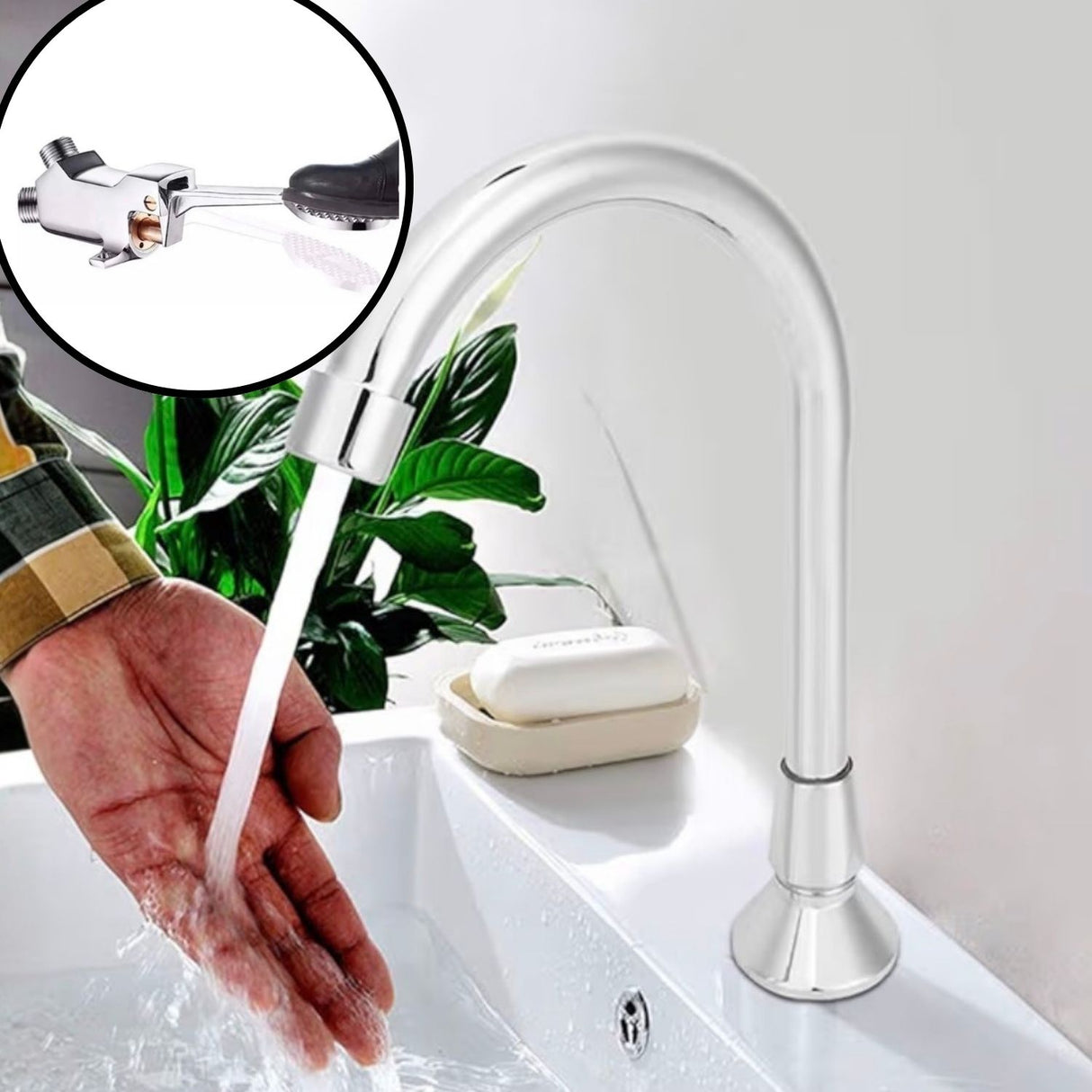 Kit Válvula Grifería Pedal Alto Tráfico Institucional Manos Libres