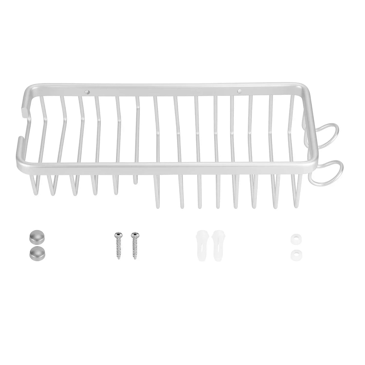 Pack x 2 Jabonera Baño Metálica Cromada Malla Rectangular 27Cm Ducha