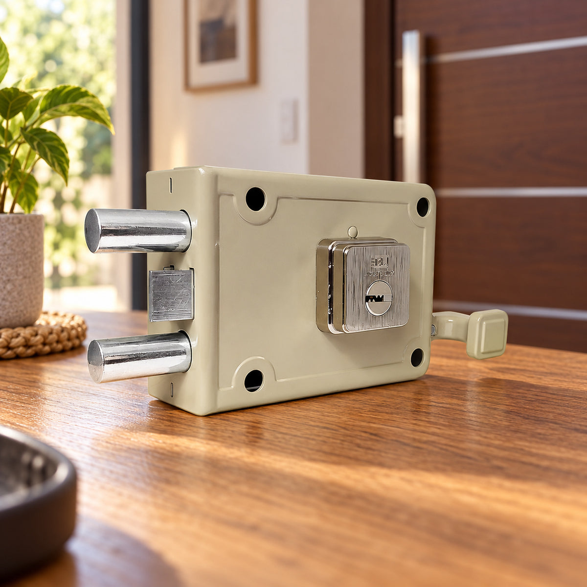 Cerradura De Sobreponer Multipunto Izquierda 70 mm en contexto de uso