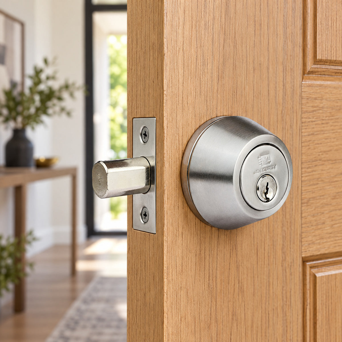 Cerrojo De Seguridad Llave-Llave Cromado Para Puerta — ambientación
