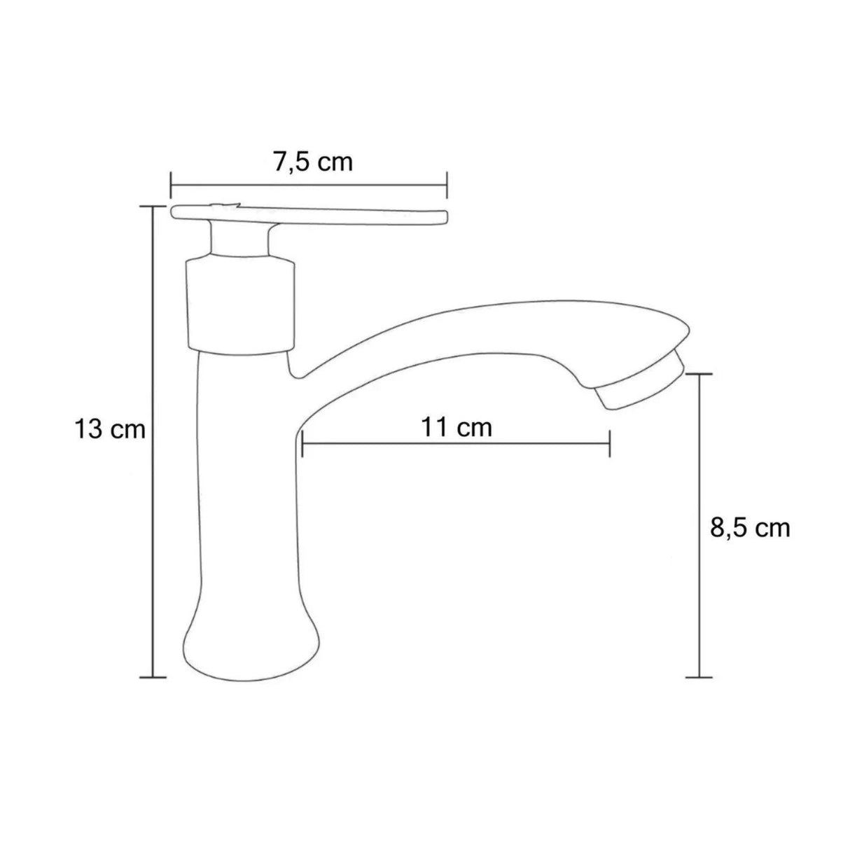 Kit Lavamanos Colgar Bone 29x29 cm + Llave Cromada Palanca + Desagüe Push Sifón Flexible Completo Baño