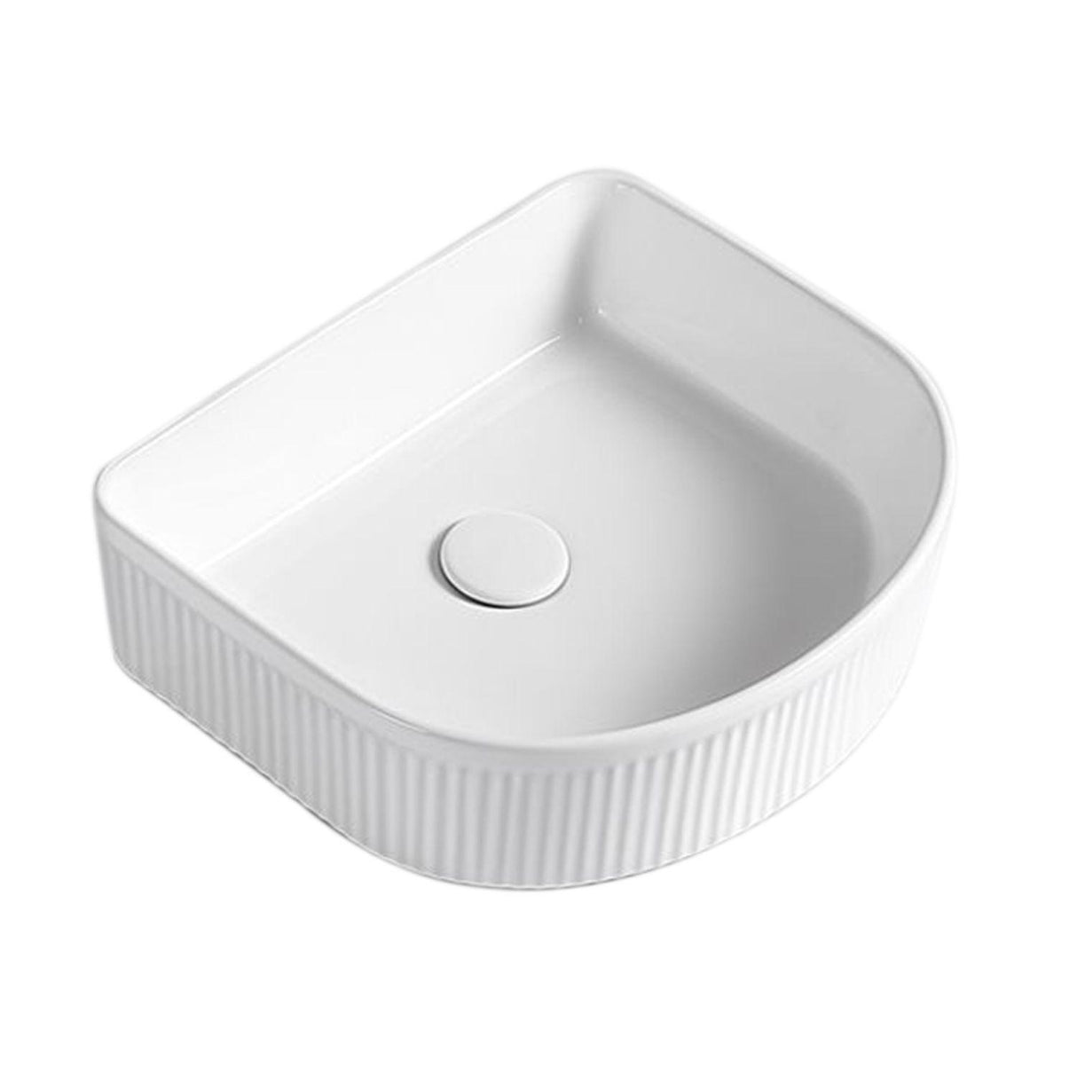 Lavamanos Praga White 40x35x13 cm Sobreponer en Porcelana Vitrificada Blanca – Diseño Moderno Tipo Vessel para Baño